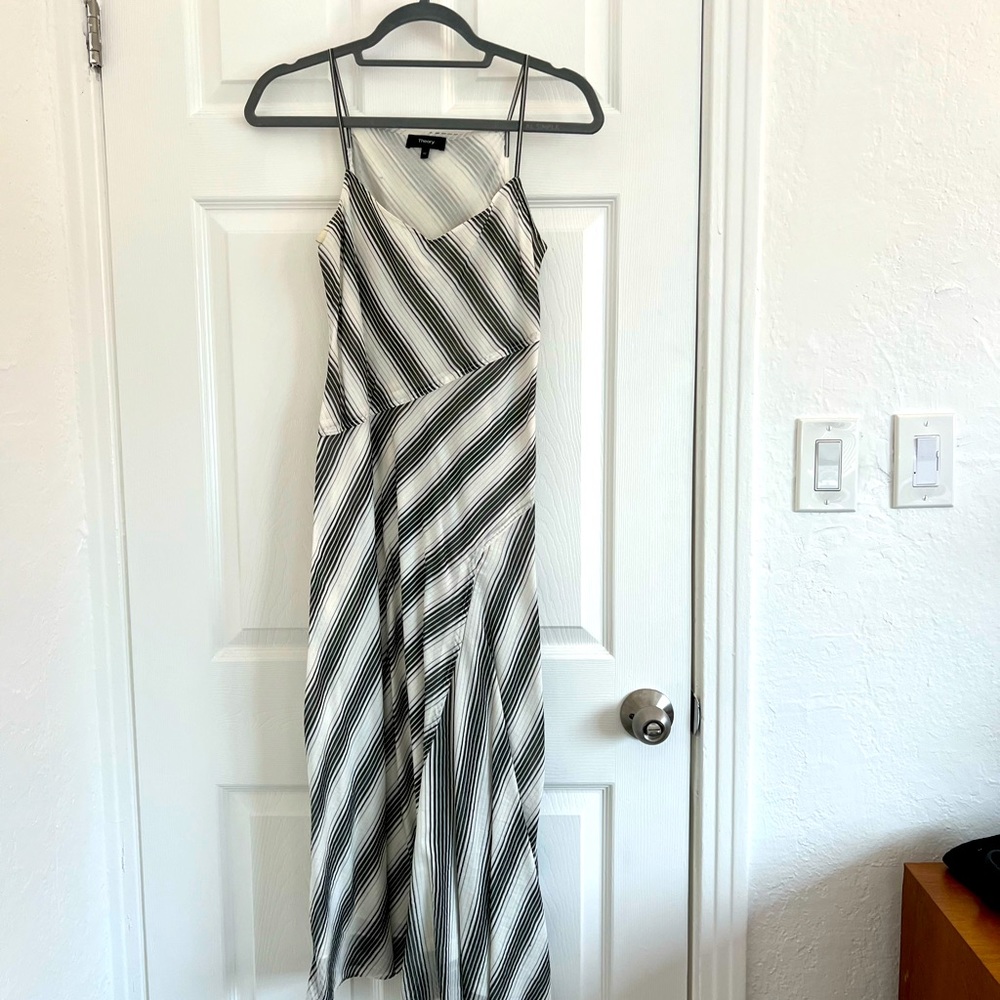 Theory striped cotton sundress